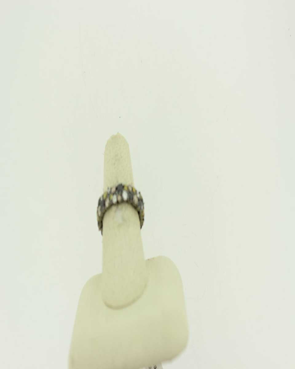 18K BLK Y DIA-.44CT 6MM CONF